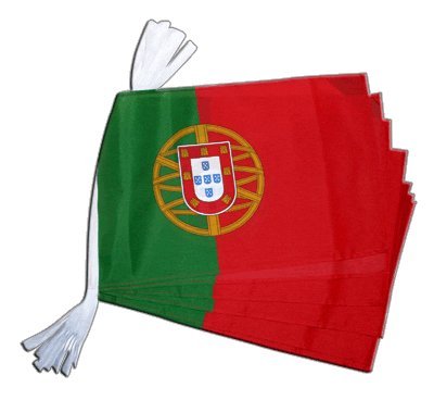 Guirlande Portugal Digni Geant de 8,9 m avec grands drapeaux portugais pour fete