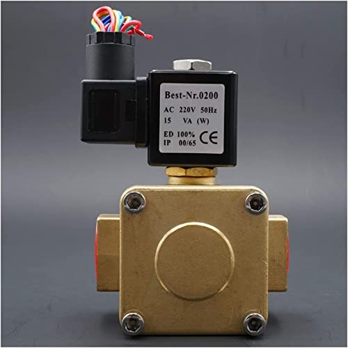 Électrovanne AC220V DC24V vanne d'eau normalement fermée G1/2 en acier