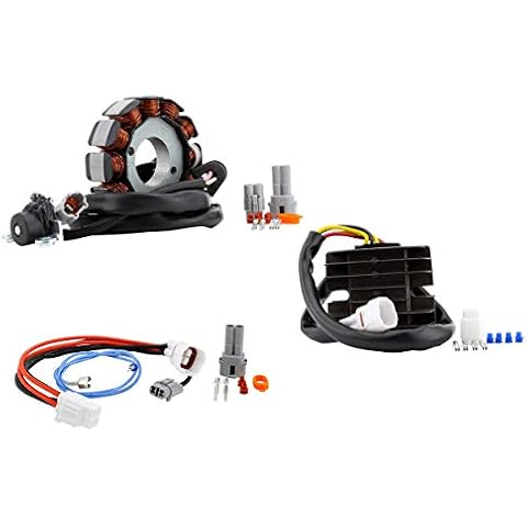 RMSTATOR Kit High Output Stator 140 W + Voltage Regulator Rectifier Replacement for Yamaha YFZ 450 2004-2009 | 5TG-81410-01-00 / 5TG-81410-00-00 / 5TG-81410-02-00 / 5TG-81410-10-00 Cover