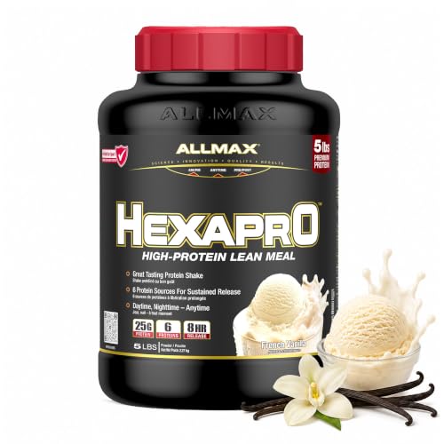 ALLMAX HEXAPRO Protein Powder, French Vanilla, 5 lb, 52 Servings