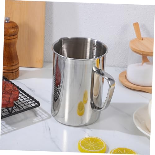 Jarra medidora de acero inoxidable 1000ml para leche miniatura 6