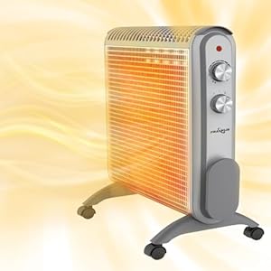 Elektrische verwarming 2 KW, draagbare ruimteverwarmer, olievrije micapanelen, radiator, stille convectie convectorverwarming met thermostaat, warmt op in 30 seconden, voor thuiskantoor gebruik (wit)