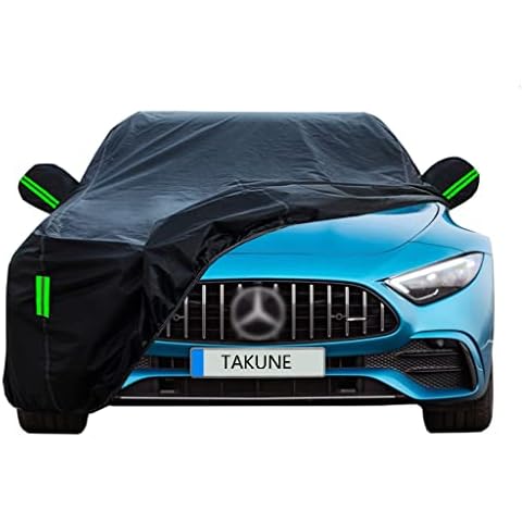 TAKUNE Car Cover For Mercedes Benz AMG SLC/SLK/ SL63/ SLS/Coupe Convertible 2010-2013,Black Oxford Cloth Waterproof UV Resistant Full Car Covers (Color : Black, Size : SLK) Cover