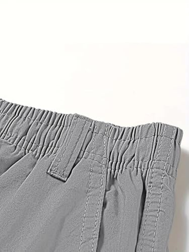 Image of Vogaan Casual Solid Men's Regular Fit Drawstring Cargo Pants with Multiple Pockets | Cotton Cargos for Men