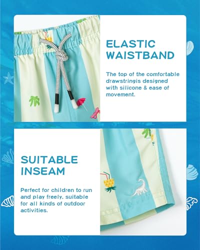 Image of SURF CUZ Boys Swim Trunks Toddler Swim Shorts UPF 50+ Bathing Suit for Boy Swimsuit Quick Dry Mesh Beach Boardshorts Swimwear