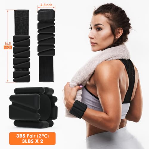Image of Wrist Weights, Ankle Weights for Women Men, Adjustable Wrist Weighted Bracelet for Home Gym Workout, Running, Yoga, Exercise, Strength Training
