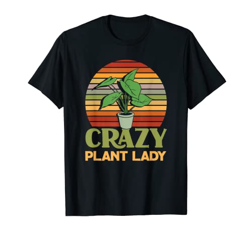Retro Crazy Plants Lady Plant Amante Divertido Planta Camiseta