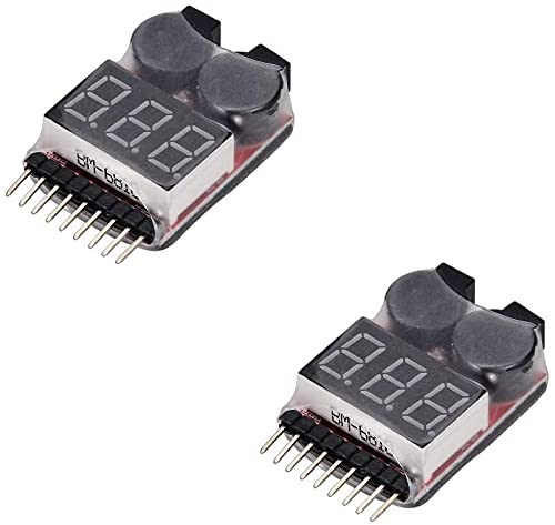 YUNIQUE GREEN-CLEAN-POWER GERMANY 2-Piece Buzzer 1S - 8S Lipo Alarm Warner Protection Checker Voltage Buzzer Beeper 1S 2S 3S