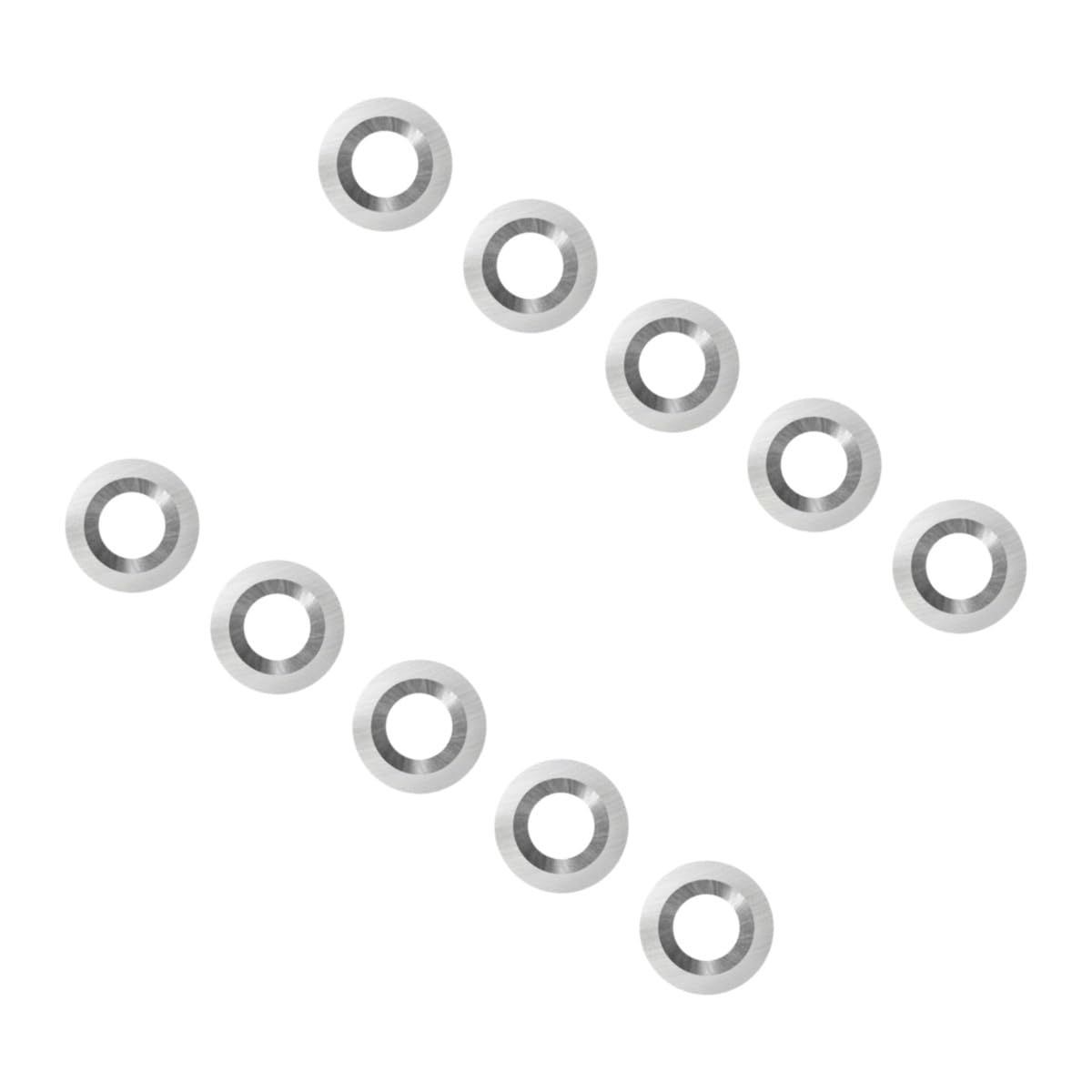 10pcs Carbide Cutters 30 Degree, Replacement Wood Turning Inserts Lathe Indexable Round Blades 8.9mm