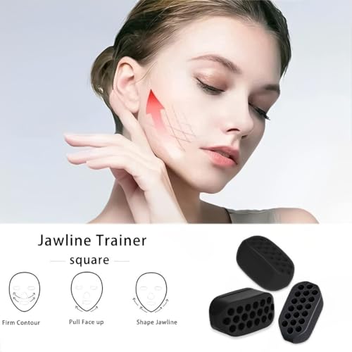 PLABBDPL Jaw Trainer, 6 Stück Jawline Exerciser und Kiefer Training, Kiefer Exerciser, Jawline Trainer Kiefer Exerciser Doppelkinn Trainers für Übungen Gesichtsmuskeln Männer Frauen, A