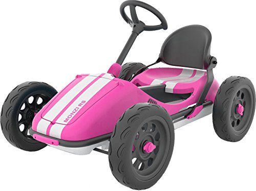 Chillafish Monzi RS, Pedal Go-Kart für Kinder 3-7 Jahre, zusammenklappbar für Platzbesparung, verstellbarer Sitz ohne Werkzeug, pannenfreie Gummihautreifen, Rosa Cover