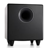 S8 Powered Subwoofer Speaker - 250W 8-inch Home Woofer with Built-in Amplifier and Dual Audio Inputs for Home Audio