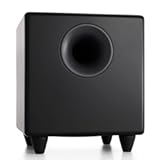 S8 Powered Subwoofer Speaker - 250W 8-inch Home Woofer with Built-in Amplifier and Dual Audio Inputs for Home Audio