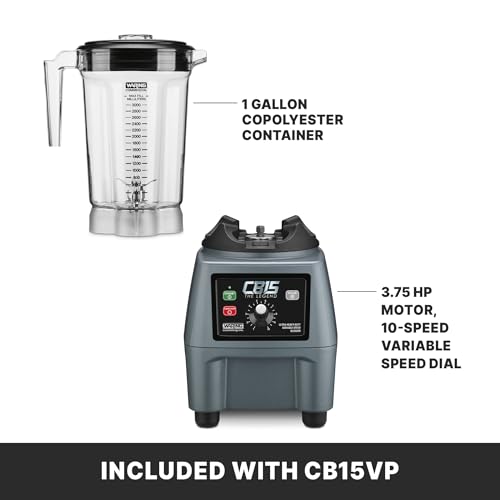 Image of Waring One-Gallon Food Blender with Variable-Speed & Copolyester Jar | 3.75 HP Commercial Motor, Precise RPM, 100+ Cycles a Day, Professional Kitchens /Restaurants, NSF Certified