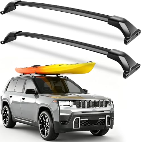 Image of KINGGERI 300lbs Roof Rack Cross Bars for Jeep Cherokee 2026 | Aluminum Roof Rails Crossbars Rooftop Cargo Carrier Luggage Rails Cargo Basket Luggage Kayak Canoe Snowboard Bike Road Trips