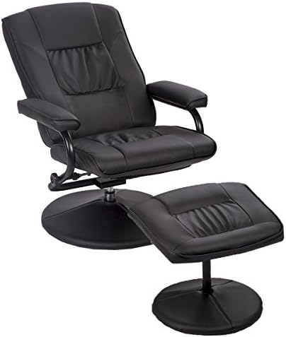 PayLessHere Recliner Chair Swivel Armchair Lounge Seat w/Footrest Stool Ottoman Home