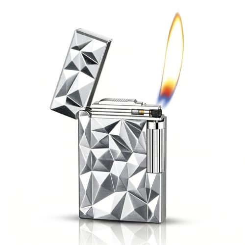 Encendedor Metálico Clásico con Caja Exquisita Plateado miniatura 1