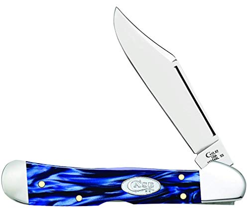 CASE XX WR Pocket Knife Copperlock Sparxx Blue Pearl Kirinite Item #23438 - (101549L SS) - Length Closed: 4 1/4 Inches