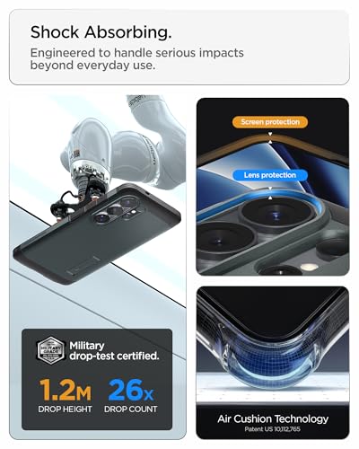 Image of Spigen for Galaxy S26 Ultra Case, Tough Armor MagFit [Kickstand] [Compatible with MagSafe] [Military-Grade Protection] - Abyss Green