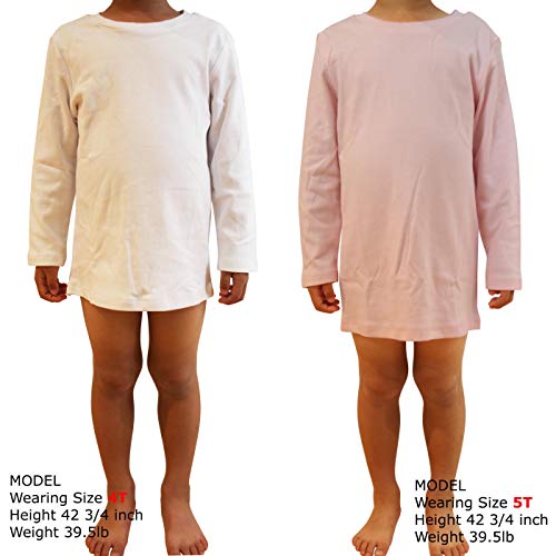 Soft Cotton Baby & Girls Crew Neck Solid Long Sleeve Shirt-Brown YS4