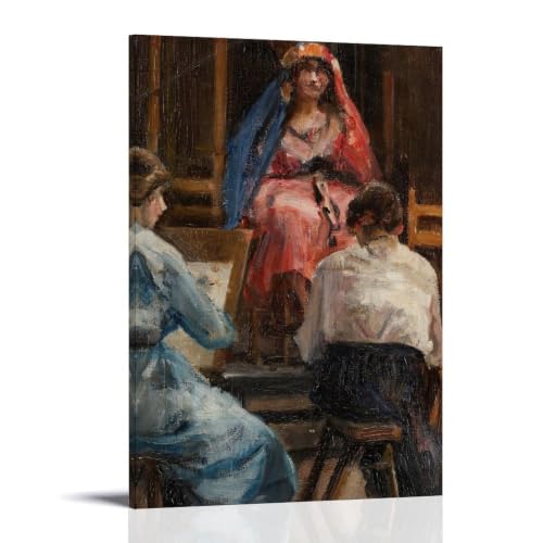 Impression scène d'atelier vintage Sir John Lavery : décoration murale salon et chambre