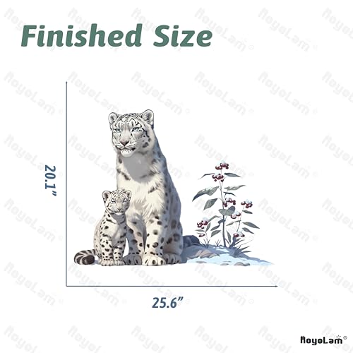 Vinilo Decorativo Leopardo de Nieve Blanca 60x44 cm miniatura 5