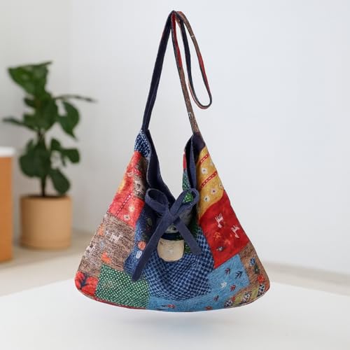 Bolso tote de lona denim para mujer miniatura 1