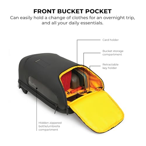 Image of MOKOBARA Transit Backpack | Fits Laptop Up To 16 Inch, 30L Capacity, Water-Resistant Polyester, Vegan Leather Trims | Money Moves, Black
