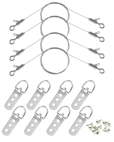 Picture Hanging Wire Kit with Hooks and D Rings