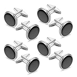 Design minimaliste intemporel : le design rond noir classique se marie sans effort avec n'importe quelle chemise à manchettes françaises, adapté pour les réunions d'affaires, les mariages ou les événements formels.