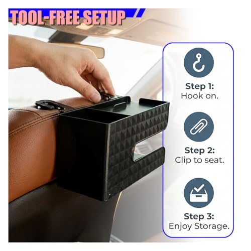 Organizador de asiento trasero para auto con portavasos miniatura 5