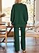 LILLUSORY Lounge Sets For Women 2 Two Piece Outfits 2025 Fall Winter Airport Trendy Matching knit Sweat Suit Sweaters Pants Sweatsuit Loungewear Cute Travel Fashion Clothes Dark Green S