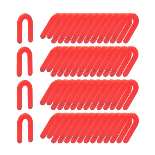 Image of 300PCS Plastic Shims, Horseshoe Shims, U Shaped Tile Spacers | Plastic Shims for Leveling, Red 1 /8 inch