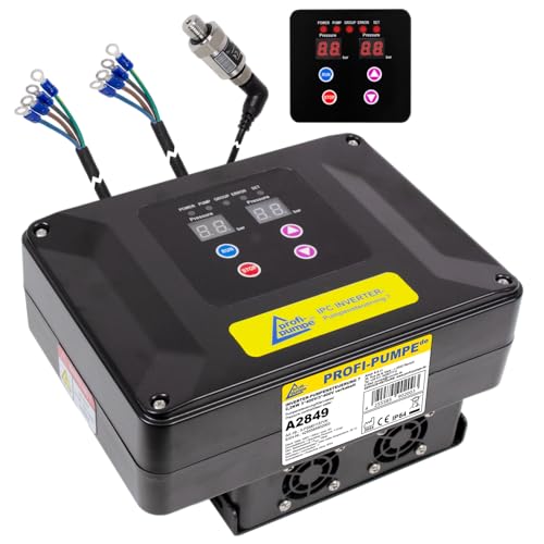 INVERTER-PUMPENSTEUERUNG 7 verkabelt DRUCKSCHALTER Druckwächter Automatic-Controller Durchflusswächter für Hauswasserwerk Pumpe Brunnenpumpe (2,2KW 3 * 400V/3 * 400V) ENERGIE SPAREN - KOSTEN SENKEN