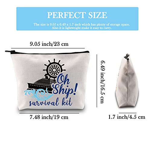Cruise Ship Gift Cruise Vacation Bag Oh Ship! Survival Kit Travel Makeup Bag Cruise Accessories Cruise Lover gift for Cruiser (Oh Ship Bag EU) - Image 2