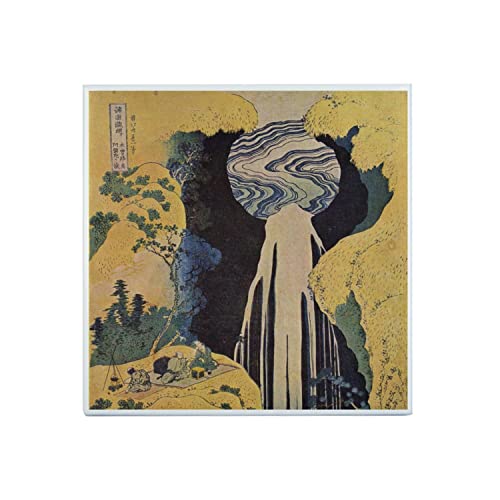 Fabulous Carreau Céramique Décoratif 20 x 20 cm - Hokusai Art Japonais Peinture Cascade Beaux Arts