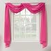 LuxuryDiscounts Beautiful Elegant Solid Hot Pink Sheer Scarf Valance Topper 37" X 216" Long Window Treatment Scarves