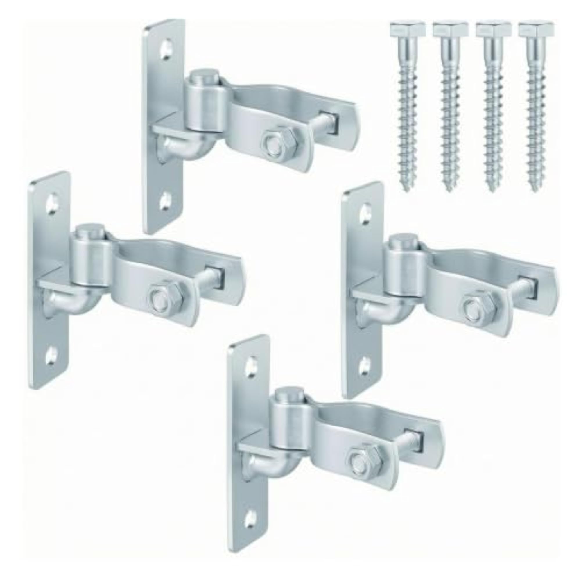 4 Pieces Heavy-Duty Wall-Mounted Gate Hinge Set