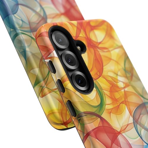 Coque mate formes fluides multicolores compatible Samsung S25 Plus