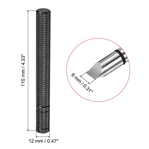 PATIKIL Golf Club Groove Sharpener, U V Type Square Re-Grooving Tool Golf Club Cleaning for Golf Irons Wedges Utility Clubs Black - Image 2
