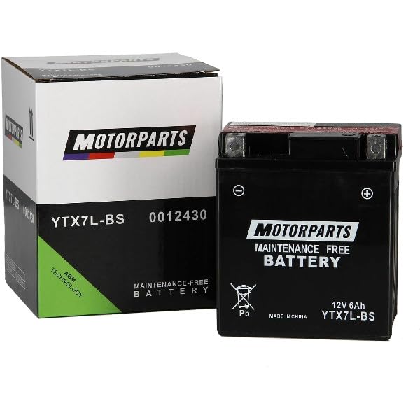 BATTERIA MOTORPARTS MINARELLI YTX7L-BS 12V 6AH COMPATIBILE CON HONDA SH 150 D I 150 2009  2011 SENZA MANUTENZIONE COMPLETA SPECIFICA MOTO SCOOTER