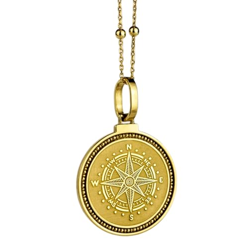 Collier pendentif rond cygne LKBEADS en argent et or idée cadeau homme et femme