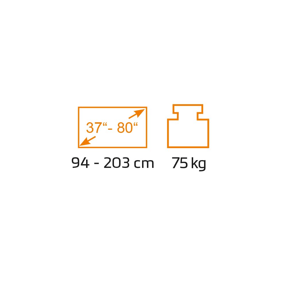 My Wall HE7-1L TV wall mount Livella a bolla d'aria integrata 94,0 cm (37") - 203,2 cm (80"), Rigido