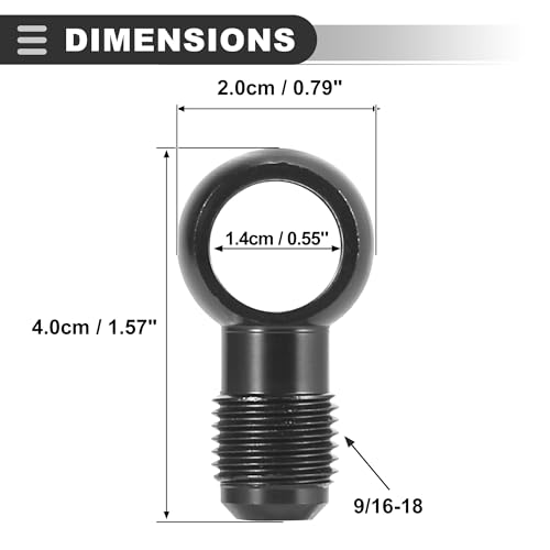 Adaptador banjo 14mm 6AN Motoforti hermético anti fugas para motor de aluminio 3