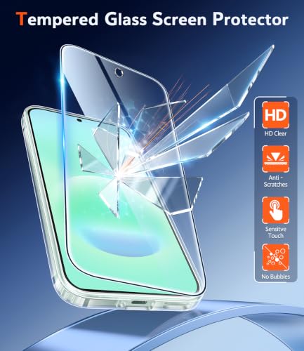 Image of FNTCASE for Samsung Galaxy A27-5G Case: [Screen Protector] Clear Phone Cases Anti Yellowing Slim Rugged Shockproof Protective Transparent Cover (B-Clear)