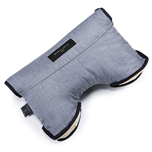Kinderwagen-Muff aus Lammfell von WERNER CHRIST BABY - MOFFY ist der ideale Handwärmer für Buggys aus medizinischem Fell, einfache Handhabung, Handmuff in blau