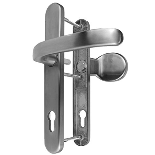 Haustür Schmalrahmen - Garnitur in Edelstahl Knopf/ Drücker