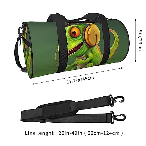 Sac de voyage rond imprimé Cameleon taille unique sport