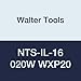 Walter Tools NTS-IL-16 020W WXP20 Carbide NTS Threading Inserts, Internal Thread, Full Profile, Whitworth (Pack of 10)