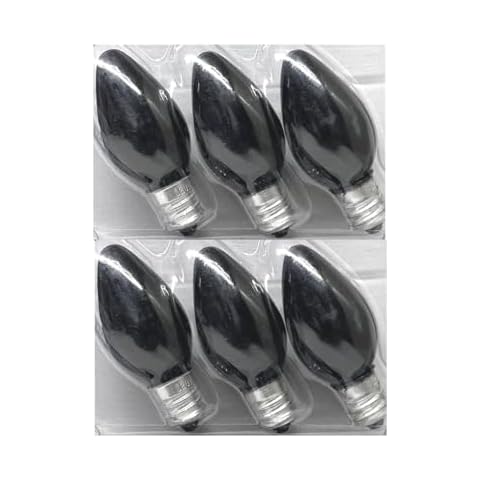 SWEET ONLINE DEAL Black Color Party Mini Night Light Bulb 6PC Cover